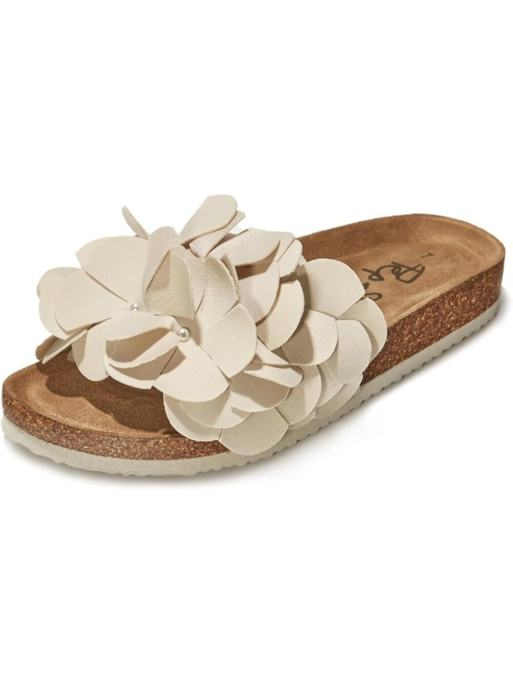 Cute Bow Tie Knot Slide Sandals for Women - Comfy Summer Casual Cork Footbed